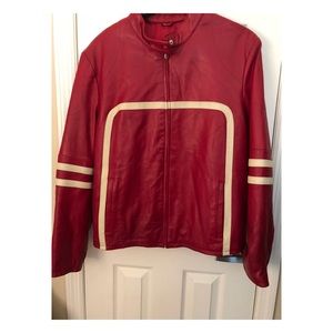 Wilson’s Leather Maxima Red Leather Moto Jacket